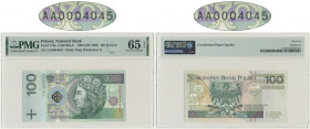 100 złotych 1994 - AA 0004045 - PMG 65 EPQ