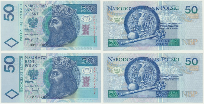 Zestaw, 50 złotych 1994 EH i EK (2 szt.) Egzemplarze naturalne.
Reference: Miłc...