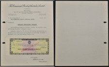 Australia, The Commercial Bank of Australia Ltd, czek - wzór/SPECIMEN