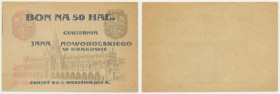 Kraków, Cukiernia Jana Noworolskiego, 50 halerzy 1919 - blankiet