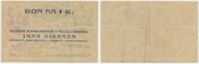 Kraków, Jan Bisanz, Letnia Kawiarnia i Mleczarnia, 1 korona 1919 - blankiet