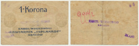 Kraków, Kawiarnia 'Esplanade', 1 korona 1919 - stempel 1916