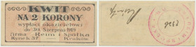 Kraków, Reim i Spółka, 2 korony 1919 - odwrotka