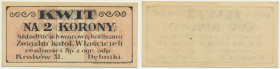 Kraków, Składnica Związku katol. Właścicieli realności, 2 korony 1919