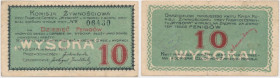 Wysoka, Komisja Żywnościowa, 10 fenigów 1917