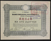 Bank Kwilecki, Potocki i S-ka, 100 zł, Emisja I