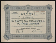 'Stomil' S.A. w Poznaniu, 10 x 1.000 zł 1935, Emisja IV Seria D