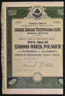 Łódzkie Zakłady Przemysłowo-Leśne S.A., 100 x 2.500 mkp, 1923, Emisja III