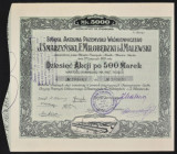 Przemysł Włókienniczy 'J. Smarzyński, F. Miłobędzki i J. Malewski', 10 x 500 mkp, Emisja VI