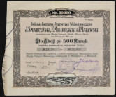 Przemysł Włókienniczy 'J. Smarzyński, F. Miłobędzki i J. Malewski', 100 x 500 mkp, Emisja VI