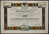 Rumunia, Institutului De Credit Si Economii 'Goronul', 1.000 lei
