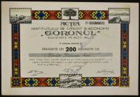 Rumunia, Institutului De Credit Si Economii 'Goronul', 200 lei