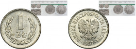 PRÓBA NOWE SREBRO, 1 złoty 1957 - RZADKOŚĆ