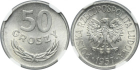 50 groszy 1957 - NGC MS64