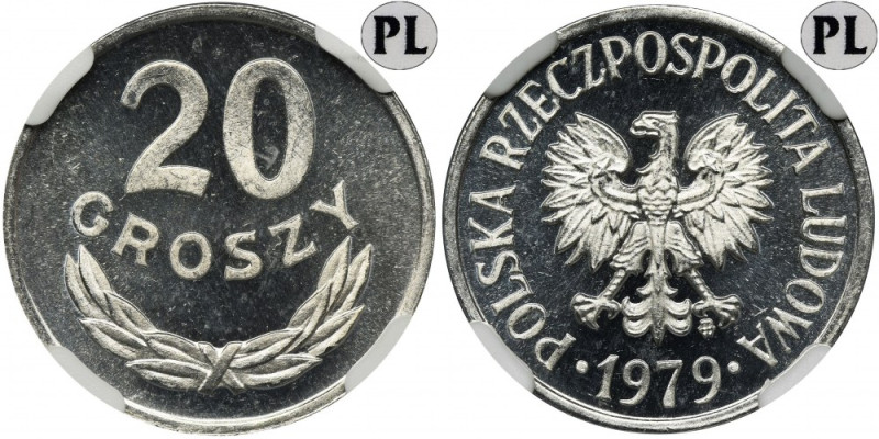 20 groszy 1979 - NGC MS65 PROOF LIKE - jak lustrzanka Menniczy egzemplarz wybity...