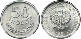 50 groszy 1957 - NGC MS67