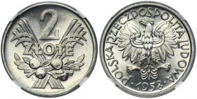 2 złote 1958 Jagody - NGC MS67