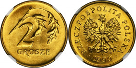 2 grosze 1990 - NGC MS66