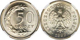 50 groszy 1992 - NGC MS65