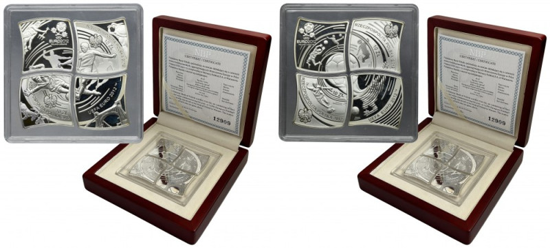 Zestaw, 10 złotych 2012 Mistrzostwa Europy w Piłce Nożnej UEFA (4 szt.) Zestaw c...