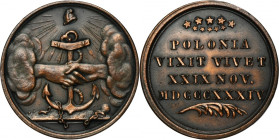 Medal, Belgium for Poland on the anniversary of the outbreak of the November Uprising of 1834 - VERY RARE