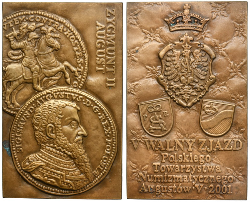 Plaque 5th General Congress of PTN 2001 Mintage 200 pieces. 
 Obverse: heraldic...