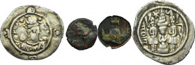 Lot, Sasanids, Drachm and AE (2 pcs.)