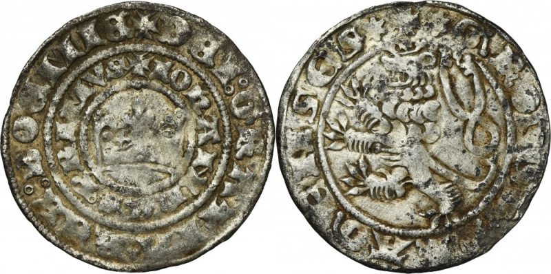 Bohemia, Johann I, Groschen Kuttenberg Issue from 1327-1346. 
 Diameter 29 mm, ...