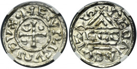 Germany, Bavaria, Regensburg, Heinrich II der Zänker, Denarius - NGC MS63