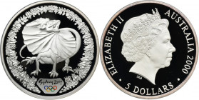 Australia, Elizabeth II, 5 Perth Dollars 2000 P - Frilled Lizard
