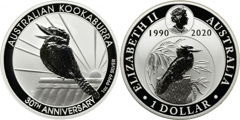Australia, Elizabeth II, 1 Dollar Perth 2020 P - Kookaburra Issue minted to cele...