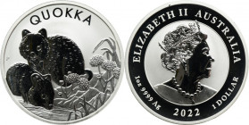 Australia, Elizabeth II, 1 Perth Dollar 2022 P - Quokka