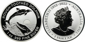 Australia, Elizabeth II, 1 Dollar Canberra 2023 - Rough-Toothed Dolphin