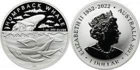 Australia, Charles III, 1 Dollar 2023 - Humpback Whale