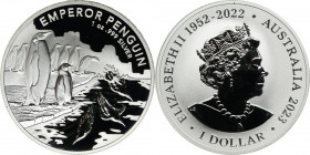 Australia, Charles III, 1 Dollar Canberra 2023 - Emperor Penguin