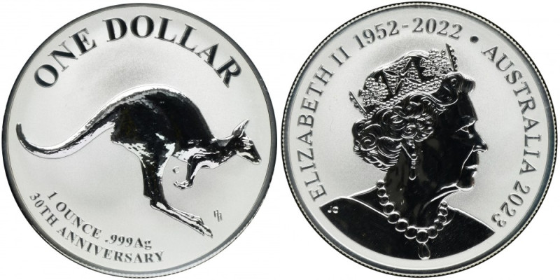 Australia, Charles III, 1 Dollar Canberra 2023 C - Kangaroo Issue minted to cele...