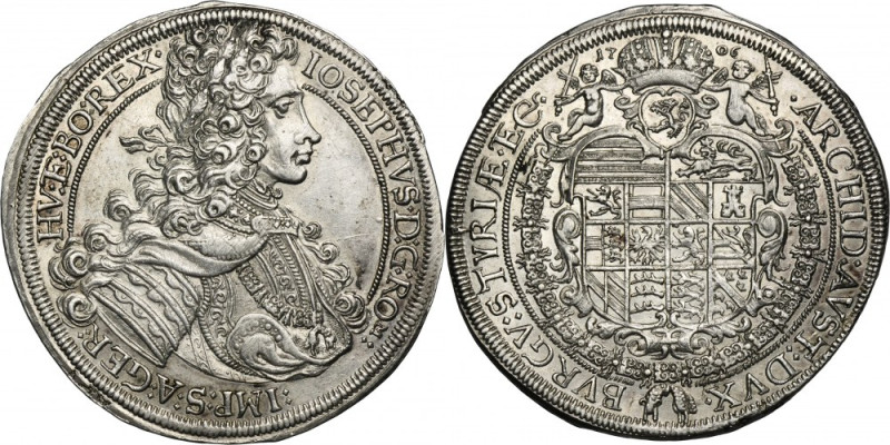 Austria, Joseph I, Thaler Graz 1706 Plenty of mint bloom. Attractive coin that e...