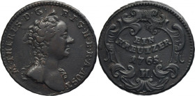 Austria, Maria Theresa, 1 Kreuzer Hall 1765 H - RARE