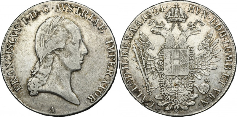 Austria, Franz II, Thaler Wien 1824 A Austria, Franz II (1792-1835), Thaler 1824...