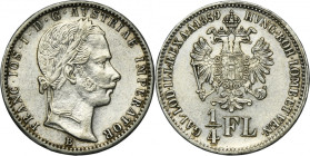 Austria, Franz Joseph I, 1/4 Florin Kremnitz 1859 B