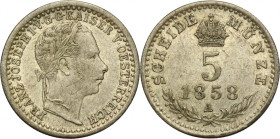 Austria, Franz Joseph I, 5 Kreuzer Wien 1858 A