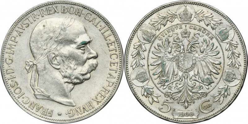 Austria, Franz Joseph I, 5 Corona Wien 1900 &nbsp;Silver '900'. Attractive coin ...