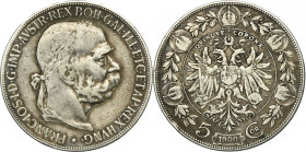 Austria, Franz Joseph I, 5 Corona Wien 1900