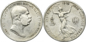Austria, Franz Joseph I, 5 Corona Wien 1908
