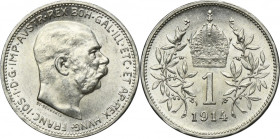 Austria, Franz Joseph I, 1 Korona Wien 1914