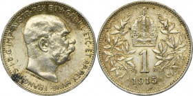 Austria, Franz Joseph I, 1 Corona Wien 1915