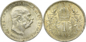 Austria, Franz Joseph I, 1 Corona Wien 1916