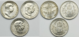 Set, Austria, Franz Joseph I, 1 Corona Wien (3 pcs.)