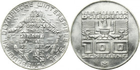 Austria, II Republic, 100 Schilling Wien 1976 - XII Winter Olympic Games