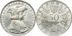 Austria, II Republic, 50 Schilling Wien 1969 - Maximilian I